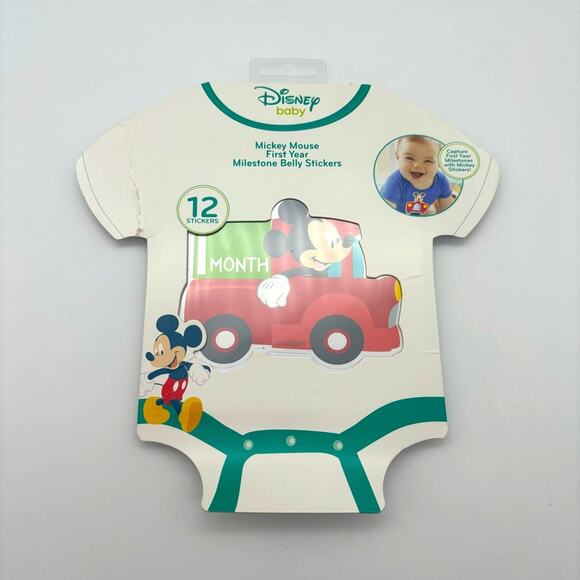 Disney Mickey Mouse Baby First Year Milestone Belly Stickers - Picture 1 of 4